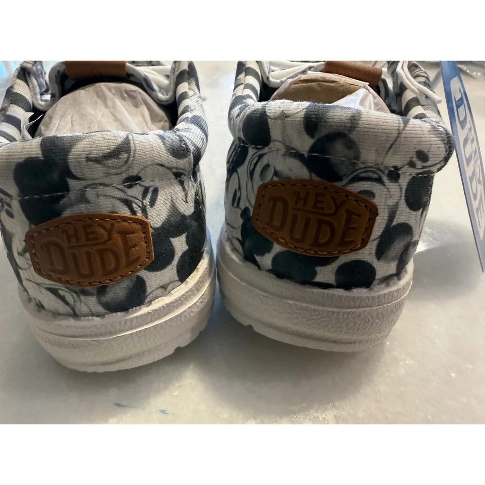 Hey Dude Wally Y Mickey Mouse Loafers Kids Size C13 Grey Multi Disney 44952-1HK